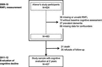 Peripapillary Retinal Nerve Fiber Layer Thickness and the Evolution of Cognitive Performance in an Elderly Population